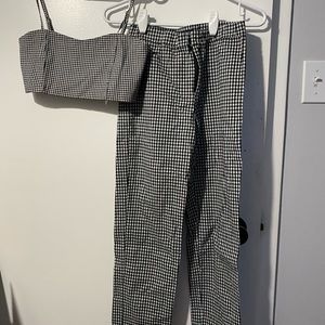Brandy Melville checkered set, OS but fits around XS/S